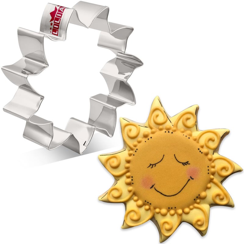 LILIAO Sun Cookie Cutter - 3.6 x 3.6 inches - Stainless Steel - Image 1